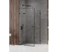 New Trendy Avexa Black XR box doccia 110x80 cm rettangolare nero opaca/vetro trasparente EXK-6853