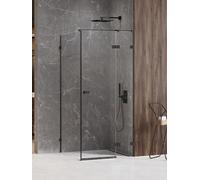 New Trendy Avexa Black XR box doccia 110x80 cm rettangolare nero opaca/vetro trasparente EXK-6883