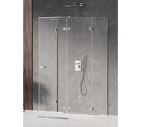 New Trendy Avexa box doccia 100x80 cm rettangolare cromo lucida/vetro trasparente EXK-2486