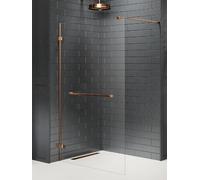New Trendy Avexa Copper Brushed parete doccia walk-in 50 cm rame spazzolata/vetro trasparente EXK-7154