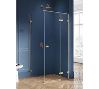 New Trendy Avexa Gold Brushed box doccia 120x80 cm rettangolare oro spazzolata/vetro trasparente EXK-1767