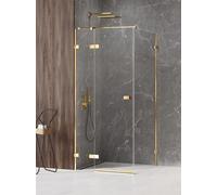 New Trendy Avexa Gold Shine box doccia 120x100 cm rettangolare oro lucida/vetro trasparente EXK-1686