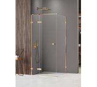 New Trendy Avexa Gold Shine XR box doccia 110x70 cm rettangolare oro lucida/vetro trasparente EXK-6798