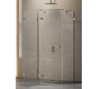 New Trendy Avexa Gunmetal Brushed box doccia 120x70 cm rettangolare spazzolata/vetro trasparente EXK-3427