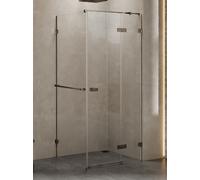 New Trendy Avexa Gunmetal Brushed box doccia 120x80 cm rettangolare gunmetal spazzolata/vetro trasparente EXK-3293