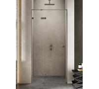 New Trendy Avexa Gunmetal Brushed porta doccia 110 cm a battente grafite spazzolata/vetro trasparente EXK-3250