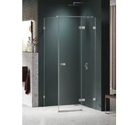 New Trendy Avexa Nickel Brushed box doccia 120x70 cm rettangolare spazzolata/vetro trasparente EXK-8525