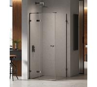 New Trendy Eventa Black Chrome box doccia 120x70 cm rettangolare nero lucida/vetro trasparente EXK-6169