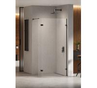 New Trendy Eventa Black Chrome parete doccia walk-in 110 cm nero lucida/vetro trasparente EXK-6311