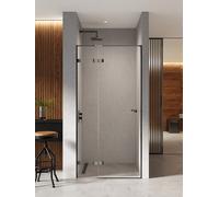 New Trendy Eventa Black Chrome porta doccia 110 cm a battente nero lucida/vetro trasparente EXK-6133