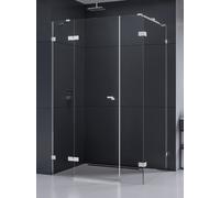 New Trendy Eventa box doccia 130x80 cm rettangolare cromo lucida/vetro trasparente EXK-4555