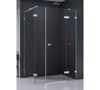 New Trendy Eventa box doccia 130x80 cm rettangolare cromo lucida/vetro trasparente EXK-4556