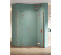 New Trendy Eventa Copper Shine box doccia 130x80 cm rettangolare rame lucida/vetro trasparente EXK-6458