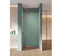 New Trendy Eventa Copper Shine porta doccia 110 cm a battente rame lucida/vetro trasparente EXK-6358