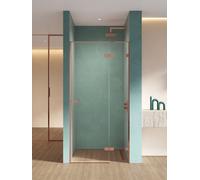 New Trendy Eventa Copper Shine porta doccia 110 cm a battente rame lucida/vetro trasparente EXK-6359