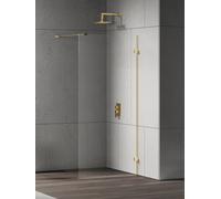 New Trendy Eventa Gold Shine parete doccia walk-in 80 cm oro lucida/vetro trasparente EXK-4839