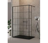 New Trendy New Modus Black parete doccia walk-in 80 cm nero opaca/vetro trasparente EXK-5573