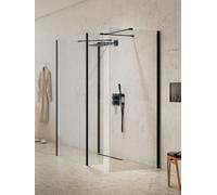 New Trendy New Modus Black parete doccia walk-in 80 cm nero opaca/vetro trasparente EXK-5673