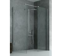 New Trendy New Modus box doccia walk-in 130x80 cm rettangolare cromo lucida/vetro trasparente EXK-5514