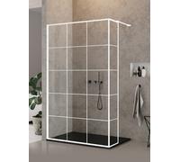 New Trendy New Modus White parete doccia walk-in 80 cm bianco opaca/vetro con motivo EXK-2239