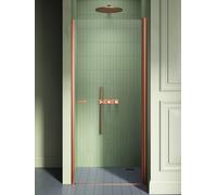 New Trendy New Soleo Copper Brushed porta doccia 100 cm a battente rame spazzolata/vetro trasparente D-0492A