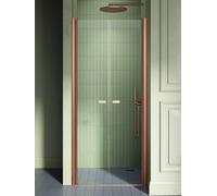 New Trendy New Soleo Copper Brushed porta doccia 170 cm a battente rame spazzolata/vetro trasparente D-0550A