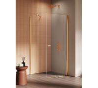 New Trendy New Soleo Gold Brushed box doccia 100x80 cm rettangolare oro spazzolata/vetro trasparente K-4179