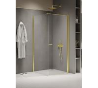 New Trendy New Soleo Light Gold box doccia 120x80 cm rettangolare oro lucida/vetro trasparente K-1838-WP