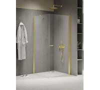 New Trendy New Soleo Light Gold box doccia 80x70 cm rettangolare oro lucida/vetro trasparente K-1833
