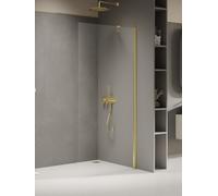 New Trendy New Soleo Light Gold parete doccia walk-in 80 cm oro lucida/vetro trasparente K-2094