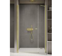 New Trendy New Soleo Light Gold porta doccia 110 cm a battente oro spazzolata/vetro trasparente D-0941A-WP