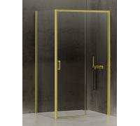New Trendy Prime Light Gold box doccia 130x70 cm rettangolare oro lucida/vetro trasparente D-0427A/D-0222B