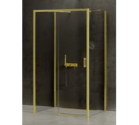 New Trendy Prime Light Gold box doccia 130x70 cm rettangolare oro lucida/vetro trasparente K-1112
