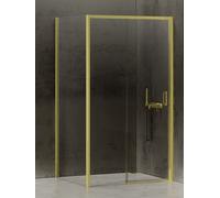 New Trendy Prime Light Gold box doccia 140x70 cm rettangolare oro lucida/vetro trasparente K-1452