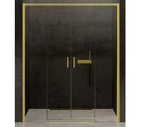 New Trendy Prime porta doccia 160 cm scorrevole oro lucida/vetro trasparente D-0445A