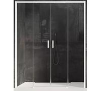 New Trendy Prime porta doccia 180 cm scorrevole bianco opaca/vetro trasparente D-0439A