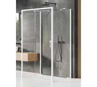 New Trendy Prime White box doccia 130x70 cm rettangolare bianco opaca/vetro trasparente K-1016