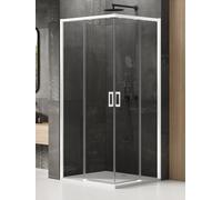 New Trendy Prime White box doccia 90x70 cm rettangolare bianco opaca/vetro trasparente D-0398A/D-0395A