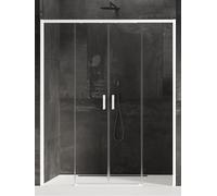 New Trendy Prime White porta doccia 160 cm scorrevole bianco opaca/vetro trasparente D-0437A