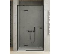 New Trendy Reflexa Black porta doccia 110 cm a battente nero opaca/vetro trasparente EXK-4904