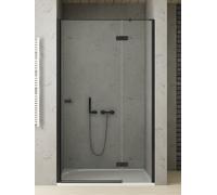 New Trendy Reflexa Black porta doccia 110 cm a battente nero opaca/vetro trasparente EXK-4905