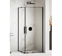 New Trendy Smart Black box doccia 110x80 cm rettangolare nero opaca/vetro trasparente EXK-4162