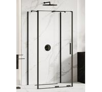 New Trendy Smart Black box doccia 130x80 cm rettangolare nero opaca/vetro trasparente EXK-4183