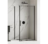 New Trendy Smart Black box doccia 140x80 cm rettangolare nero opaca/vetro trasparente EXK-4144