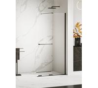 New Trendy Smart Black parete doccia walk-in 110 cm nero opaca/vetro trasparente EXK-6677