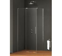 New Trendy Smart box doccia 130x80 cm rettangolare cromo lucida/vetro trasparente EXK-4035