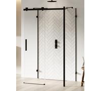 New Trendy Softi X Black box doccia 130x80 cm rettangolare nero opaca/vetro trasparente EXK-5444