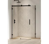 New Trendy Softi X Black box doccia 140x80 cm rettangolare nero opaca/vetro trasparente EXK-5415