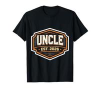 New Uncle EST 2026 Neonato Nipote Nipote Vintage Rustico Maglietta