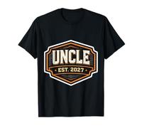 New Uncle EST 2027 Neonato Nipote Nipote Vintage Rustico Maglietta